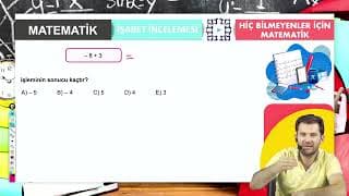 Hiç Bimeyenler İçin Matematik İşaret İncelemesi Soru Çözümü
