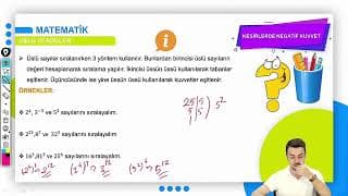 LGS Matematik Üslü İfadeler (Kesirlerde Negatif Kuvvet)