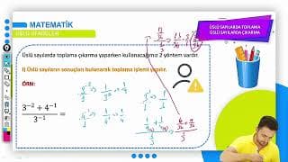 LGS Matematik Üslü İfadeler (Toplama ve Çıkarma)